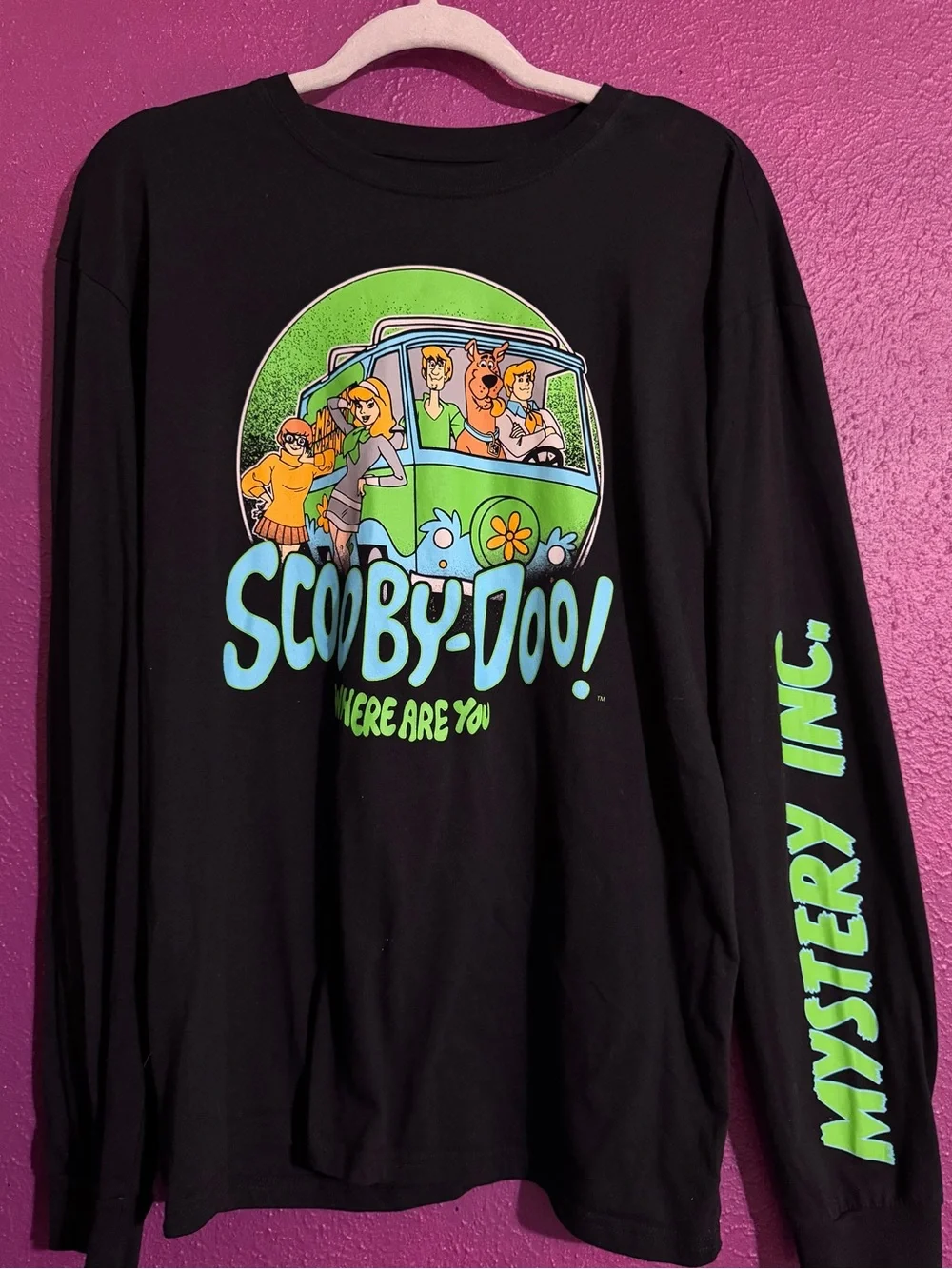 Scooby-Doo! Mystery Inc. Black Graphic Long Sleeve Tee